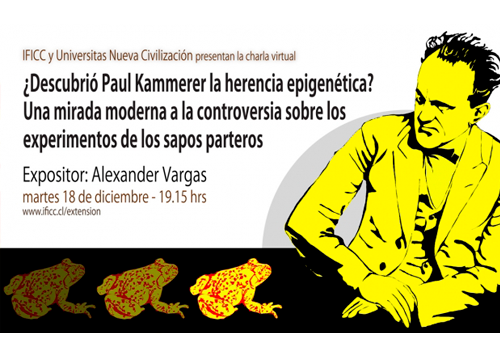 Afiche ¿Descubrió Paul Kammerer la herencia epigenética? Una mirada moderna a la controversia sobre los experimentos de los sapos parteros