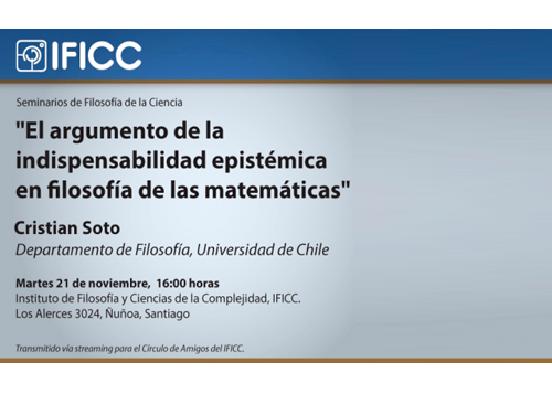 Afiche El argumento de la indispensabilidad epistémica en filosofía de las matemáticas
