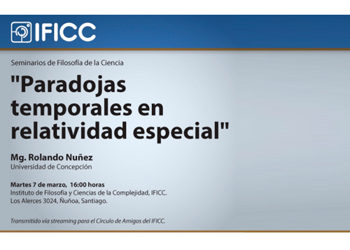 Afiche Paradojas temporales en relatividad especial