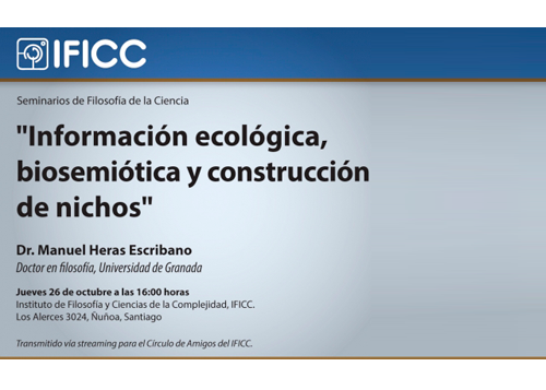 Afiche Información ecológica, biosemiótica y construcción de nichos