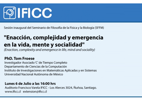 Afiche Enacción, complejidad y emergencia en la vida, mente y socialidad